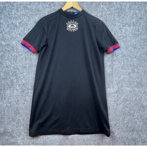 Adidas Dress Womens Small Black Evil Eye Athletic Shirt Dress Sporty Athleisure